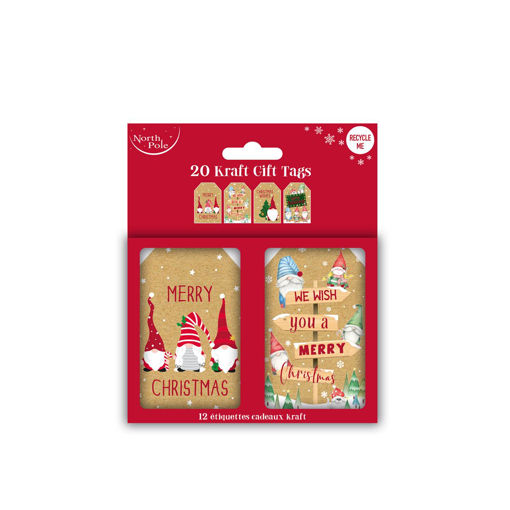Picture of CHRISTMAS KRAFT GIFT TAG 20 PACK